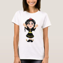 Menina de desenho animado fofa e feliz