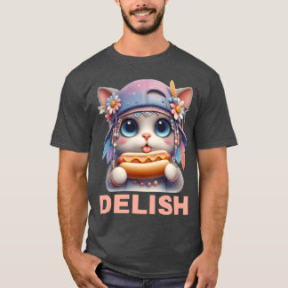 Camiseta Menina de desenho animado fofo HipHop Kitty Cat co