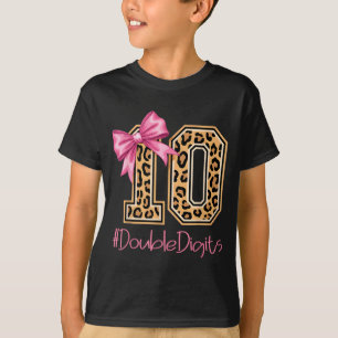 Camiseta Menina de Dez Anos de Idade Festa do Laço Coquete