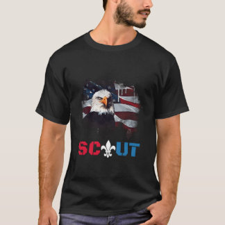 Camiseta Menina de escoteiro Patriótica Escutando Sobre Nós