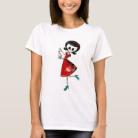 Menina de esqueleto doce & assustador