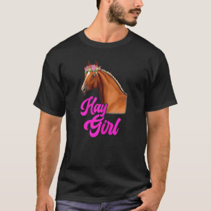 Camiseta Menina de Feno   Cavalgada de Cavalos Equestre Gar