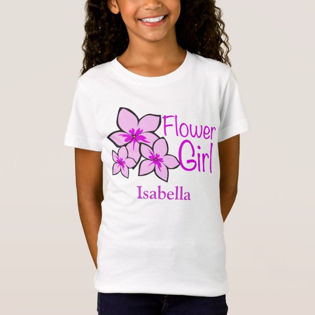 Camiseta Menina de Flor Personalizada (Frente)