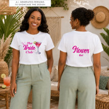Menina de Flores de Cocktail Rosa Chá de Noiva