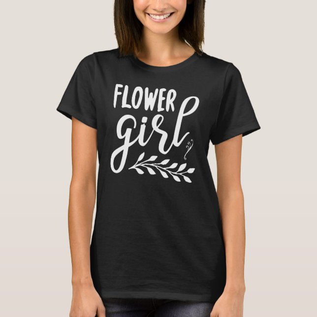 Camiseta Menina de Flores Fofa Combinando para Festa de Des (Frente)