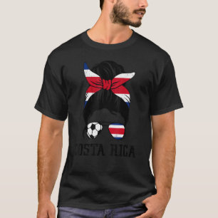 Camiseta Menina de futebol da Costa Rica Mãe Mensagem Bun R