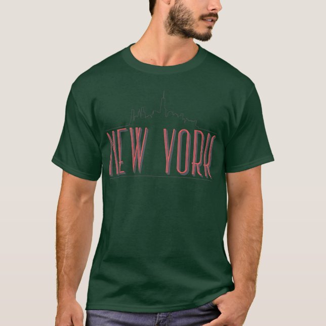 Camiseta Menina de impressão da cidade de Nova York (Frente)