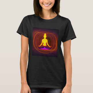 Camiseta Menina de Ioga Fêmea Saudação Solar Meditação Chak