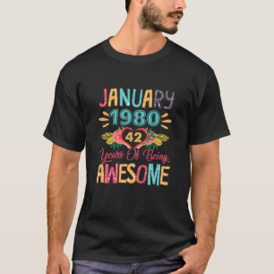 Camiseta Menina De Janeiro Roupa De 1980 42 Anos De Ser