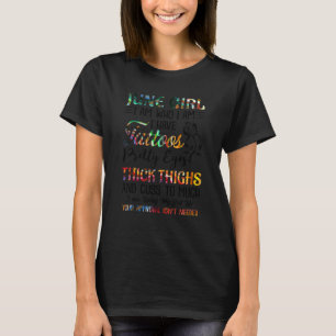Camiseta Menina de Junho Tatuagens Olhos Bonitos Coxa Gross