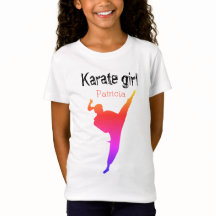 Menina de Karate Nome Personalizado