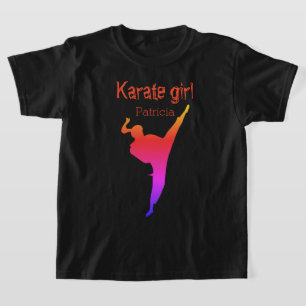 Camiseta Menina de Karatê Nome Personalizado