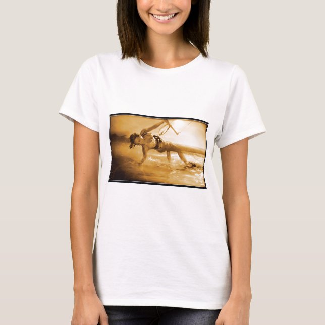 Camiseta Menina de Kiteboarding (Frente)