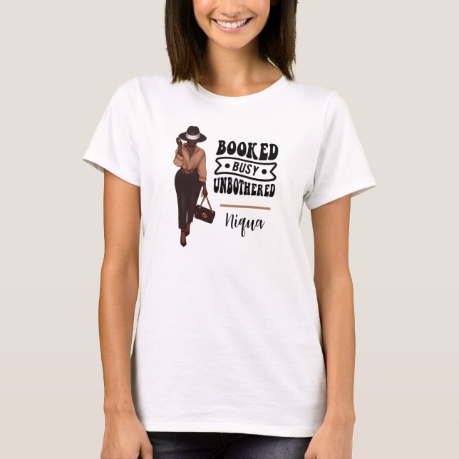 Camiseta Menina de Melanina Personalizada e Ocupada Sem Int (Frente)