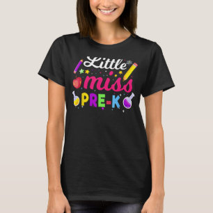 Camiseta Menina de Miss Pré-k Grader 1rua de volta a Tão