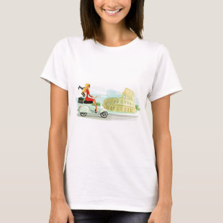 Camiseta Menina de Motorino em Roma