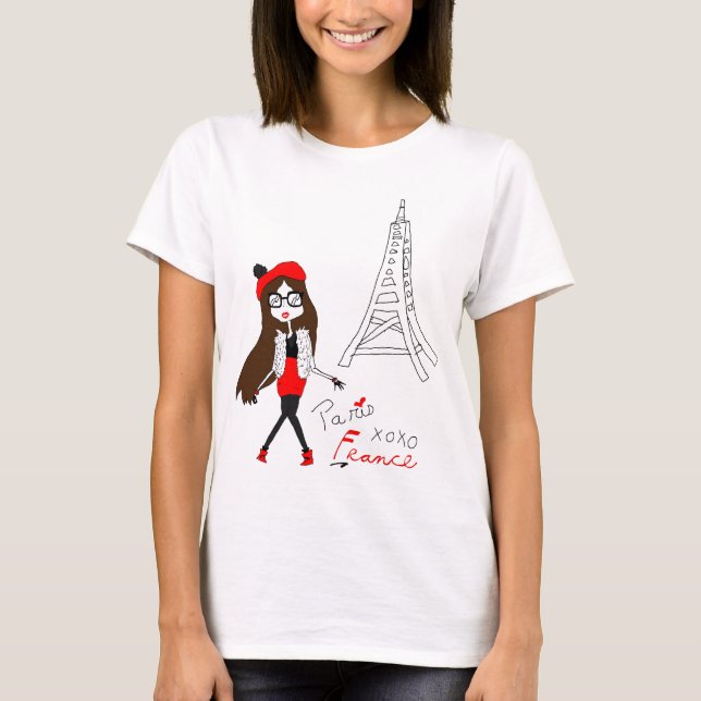 Camiseta Menina de Paris (Frente)