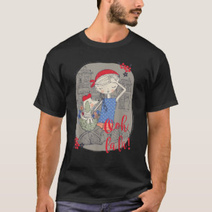 Camiseta Menina de Paris Cachorro Bonito Retro Souvenir Fra