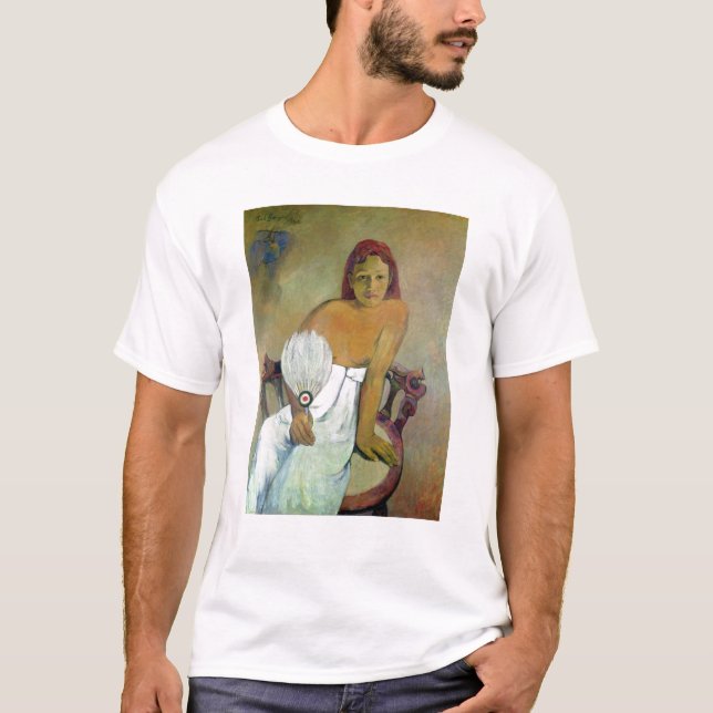 Camiseta Menina de Paul Gauguin | com fã, 1918 (Frente)