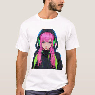 Camiseta Menina de roupa de anime