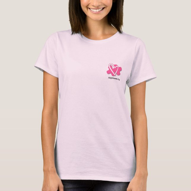 Camiseta Menina de SONHOS orgulhosa (Frente)