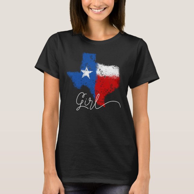 Camiseta Menina de Texas - afligida (Frente)