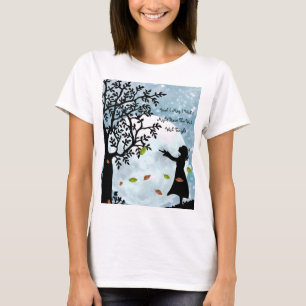 Camiseta Menina Desejando em uma Árvore