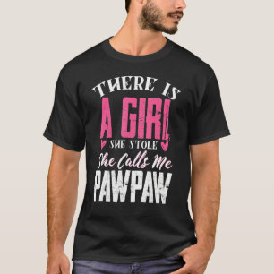 Camiseta Menina Dia de os pais Ela Me Chama De Avô De Pawpa