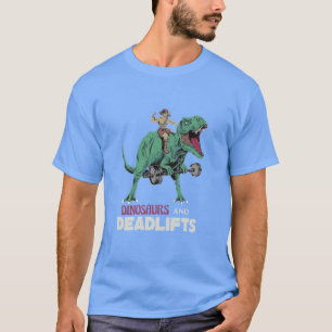 Camiseta Menina dinossauro e levantamento de peso