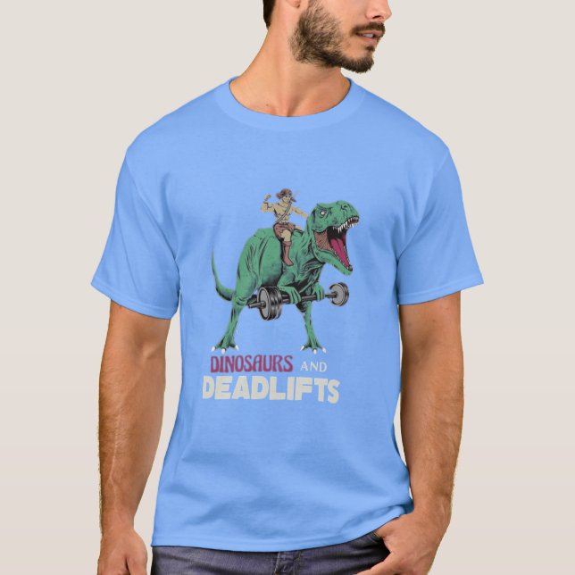 Camiseta Menina dinossauro e levantamento de peso (Frente)