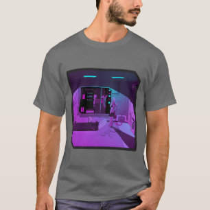 Camiseta Menina do anime retrowave synthwave estética outru