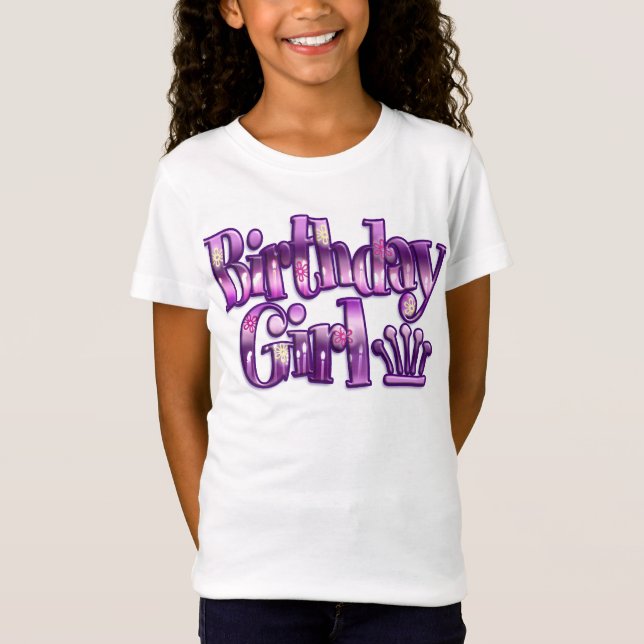 Camiseta Menina do aniversário (Frente)