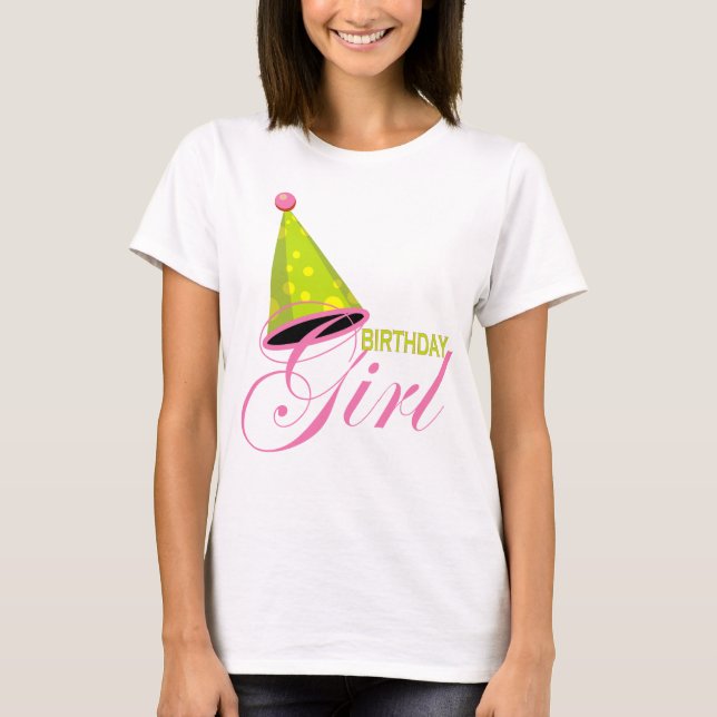 Camiseta Menina do aniversário (Frente)
