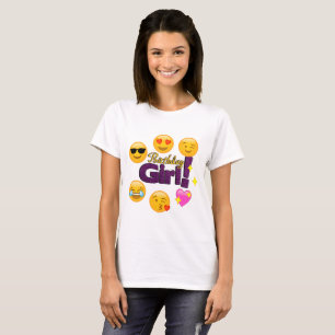 Camiseta Menina do aniversário (emojis)