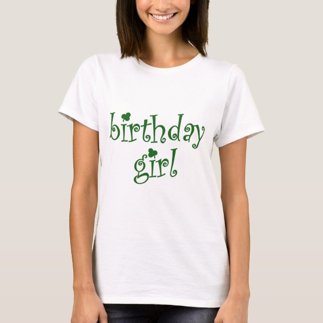 Camiseta Menina do aniversário para meninas do aniversário (Frente)
