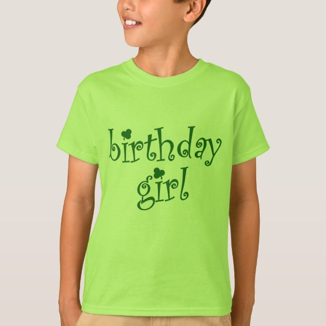 Camiseta Menina do aniversário para meninas do aniversário (Frente)