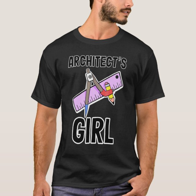 Camiseta Menina do Arquiteto Presente do Papai e da Mamãe d (Frente)