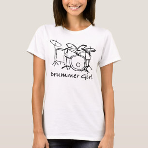 Camiseta Menina do baterista