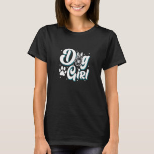 Camiseta Menina do cão pastor alemão