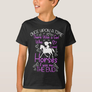 Camiseta Menina do Cavalo Bonita Andando de Cabra