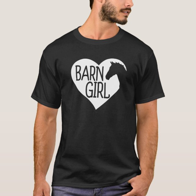 Camiseta Menina do Celeiro Coração Cavalgando (Frente)