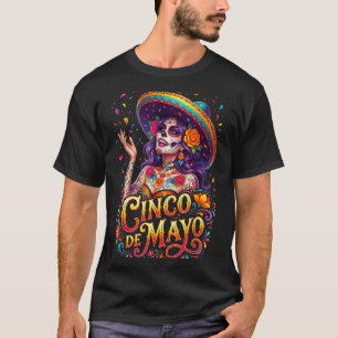 Camiseta menina do cinco de maio festa mexicana 5 de maio C