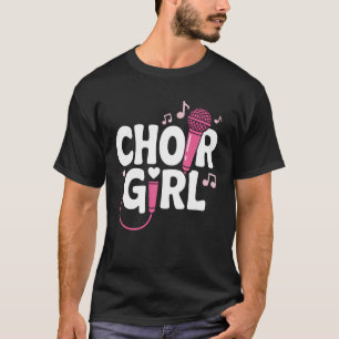 Camiseta Menina do Coro Amante da Música Esquadrão de Ensai