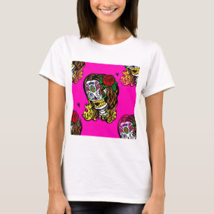 Camiseta menina do crânio