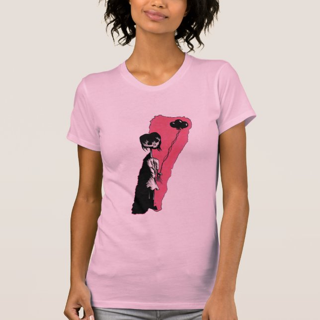 Camiseta menina do crânio (Frente)