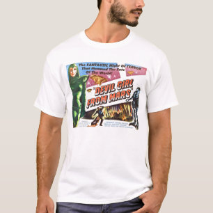 Camiseta Menina do diabo do t-shirt de Marte