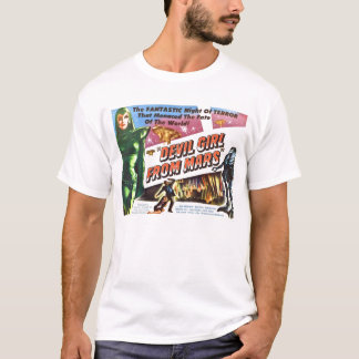 Camiseta Menina do diabo do t-shirt de Marte