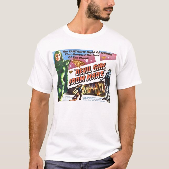 Camiseta Menina do diabo do t-shirt de Marte (Frente)