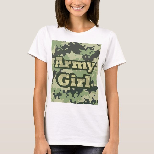 Camiseta Menina do exército (Frente)