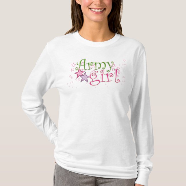 Camiseta Menina do exército (Frente)